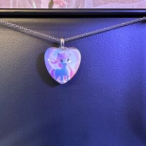 Unicorn Pendant puffed pendant with statement and Chain